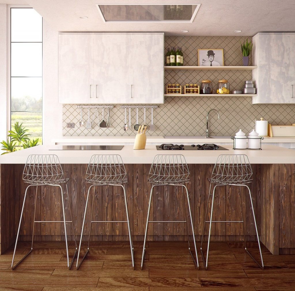 image of a kitchen with minimal furniture